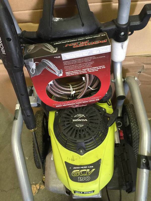 lot 11 image: Ryobi 3100-PSI 2.5-GPM Honda Gas Pressure Washer with Idle Down Used working conditions