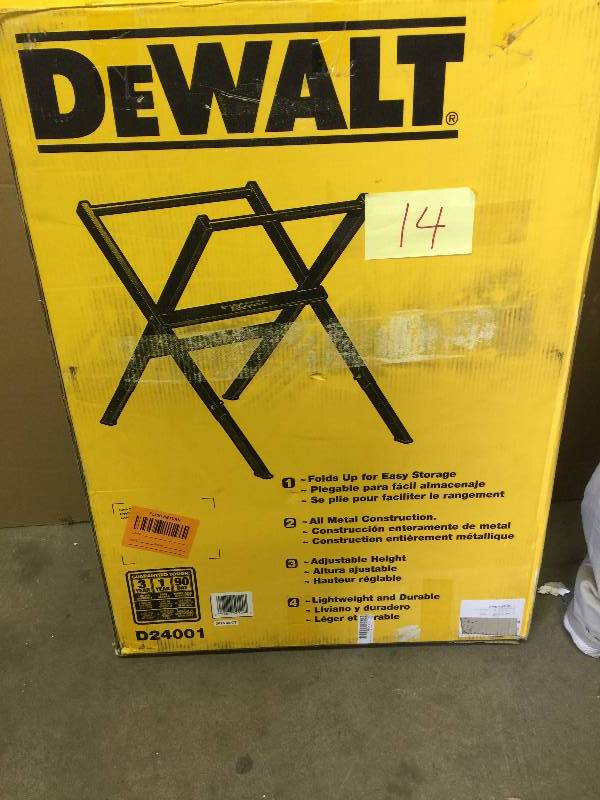 lot 14 image: Dewalt Stand for D24000 10 in. Wet Tile Saw new