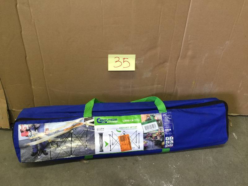 lot 35 image: Portable Work System 30.5 in. Compacting 2 ft. x 4 ft. Sawhorse New