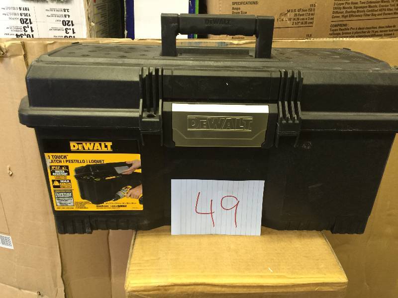 lot 49 image: Dewalt 24 in. 1 Touch Tool Box