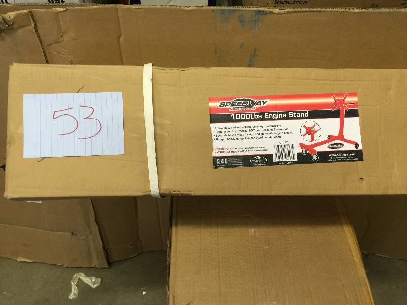 lot 53 image: Speedway Portable Engine Stand, 1000 LBS. new