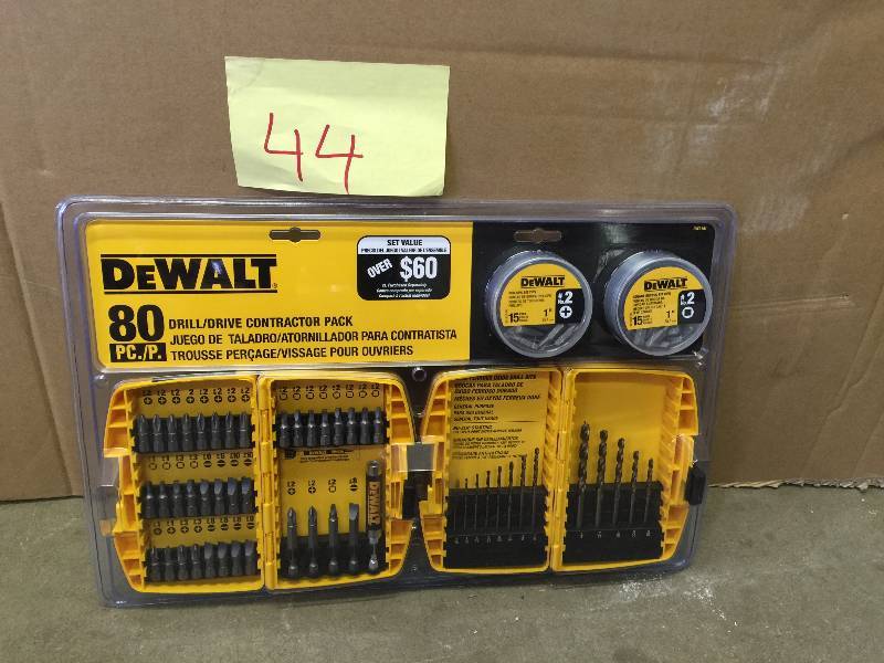 lot 44 image: Dewalt DrillingDriving Set (80-Pieces) new