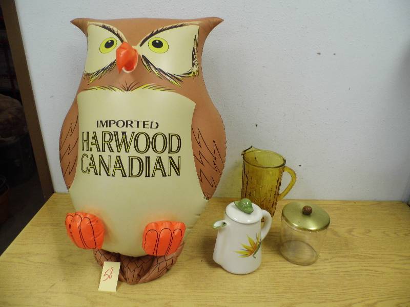 Harwood Canadian Inflatable Owl & Misc