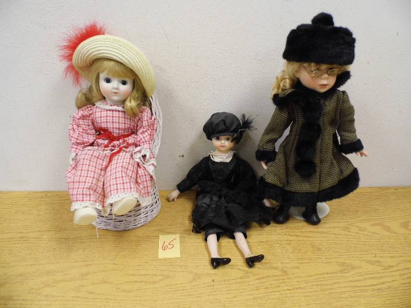 3 Porcelain Dolls