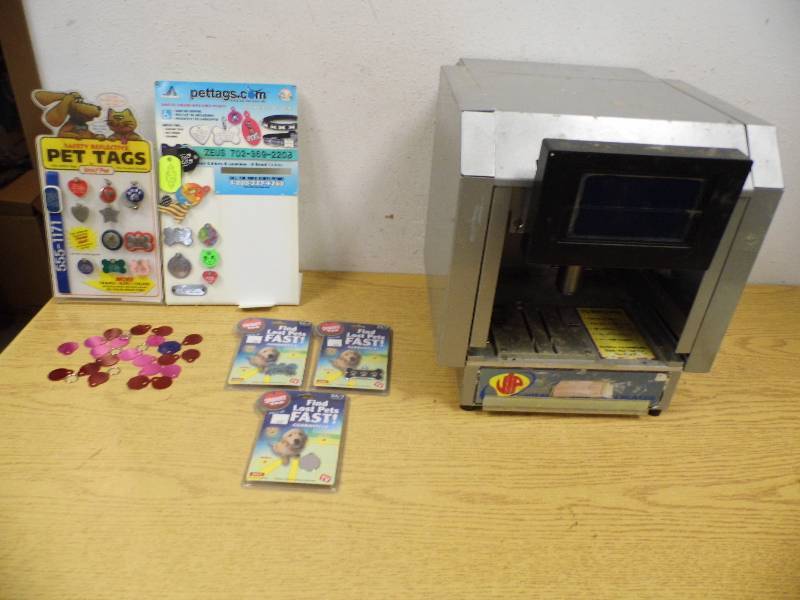 Engraving Machine w Some Tags