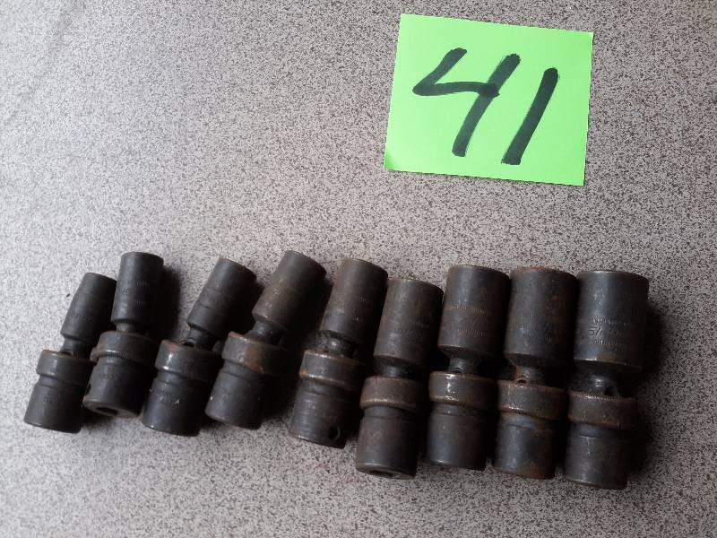 SNAPON, 38 drive Flex deepwell impact sockets, 6 pt