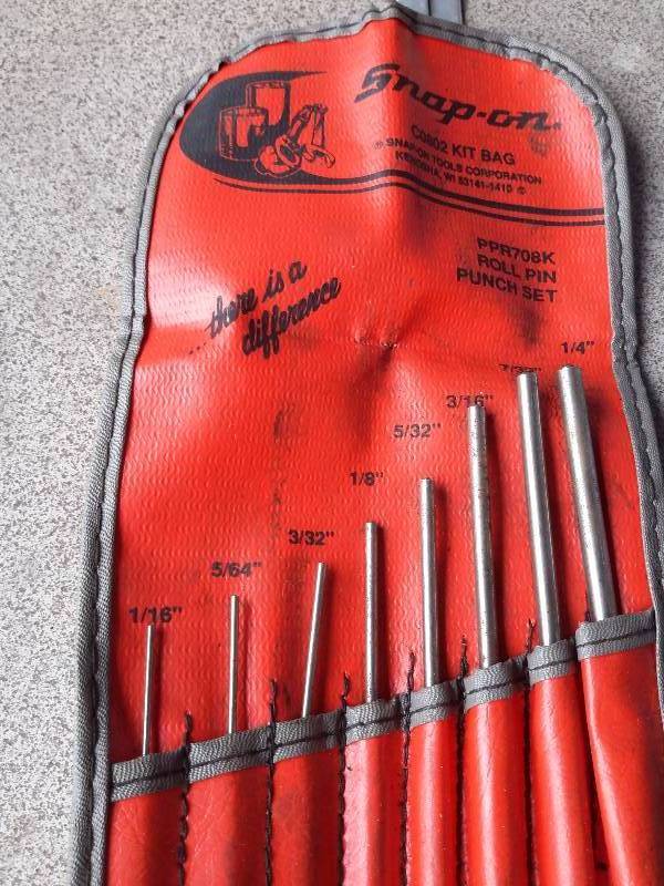 Vintage Snap On Roll Pin Punch Sets C123 And C72B Snapon, 54 OFF