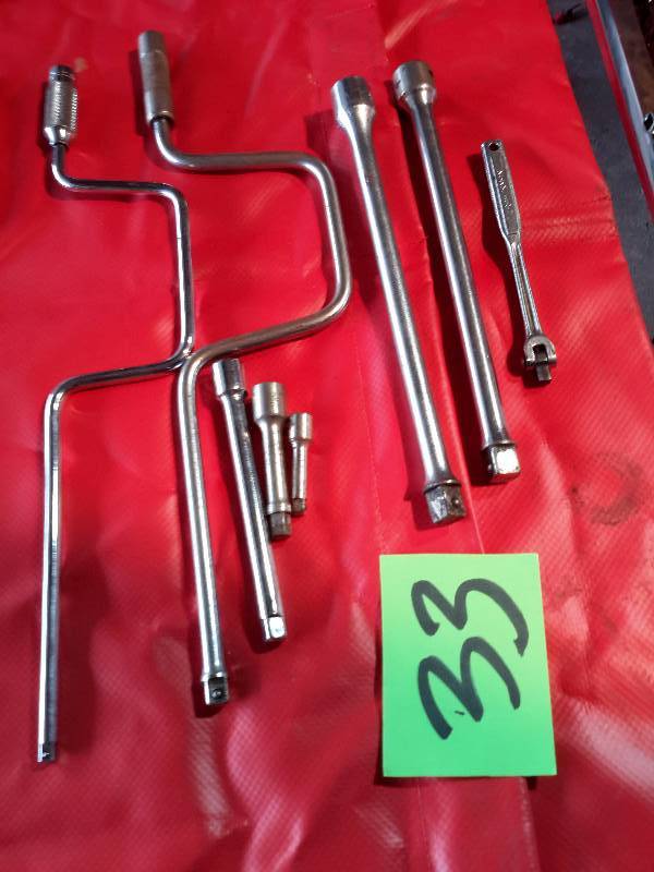 CRAFTSMAN and Misc. Brand Tools  Breaker Bar, Extensions, Speed handles, 14in, 38, 12 in