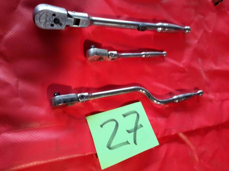 SNAPON, 3 Flexhead ratchets 38 and 14 in