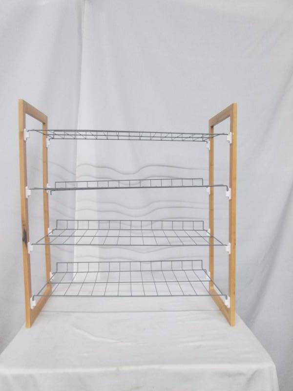 Honey Can Do 4 Tier Wood and Metal Storage Shelf