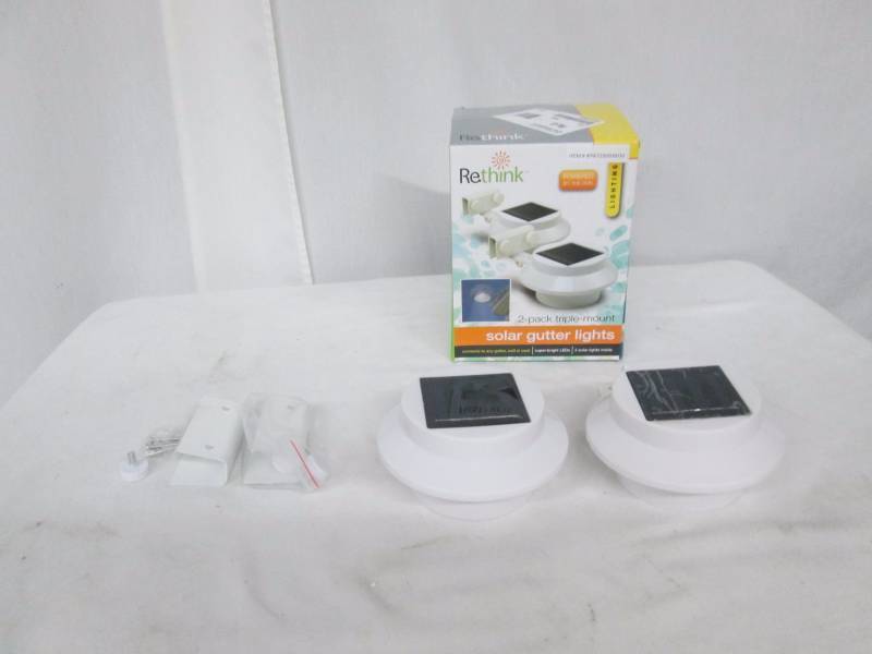 Solar Outdoor Gutter Lights - 2-pack