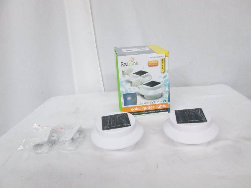 Solar Outdoor Gutter Lights - 2-pack
