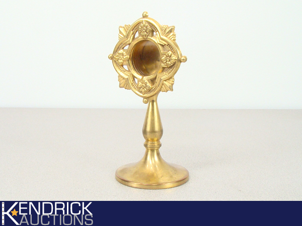 Solid Brass Monstrance Reliquary with Luna