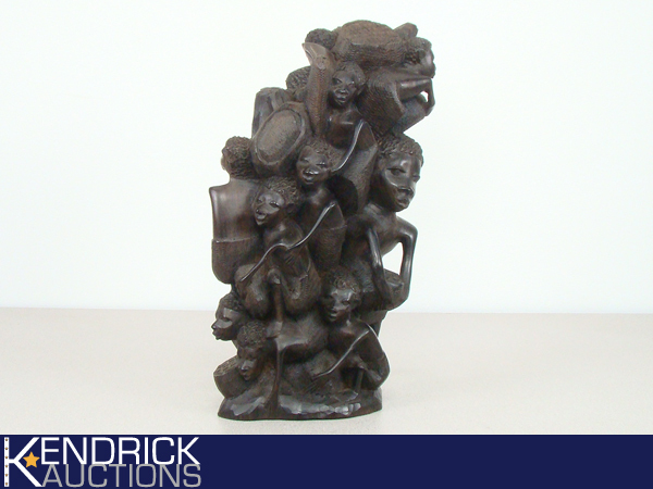 High End Ebony Wood Carved African Statue