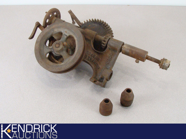 Antique Steampunk Iron Hand Crank Drill