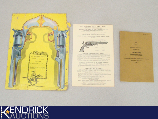 Lot of Antique Colt Gun Manuals etc.
