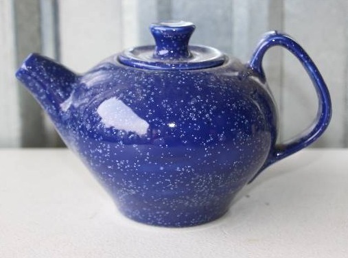 Blue Speckled Ceramic Teapot