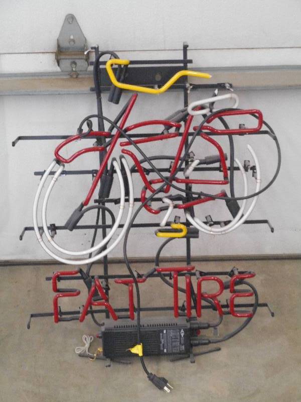 lot 36 image: Fat Tire Neon Sign, Needs Repair ...