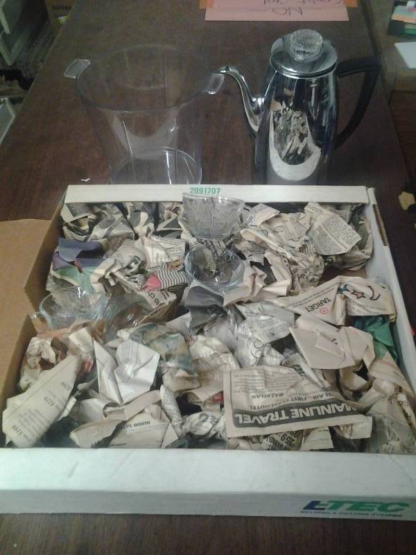 Vintage Kenmore Coffee Pot-Complete, Box Of Punch Cups, Ice Server Bucket