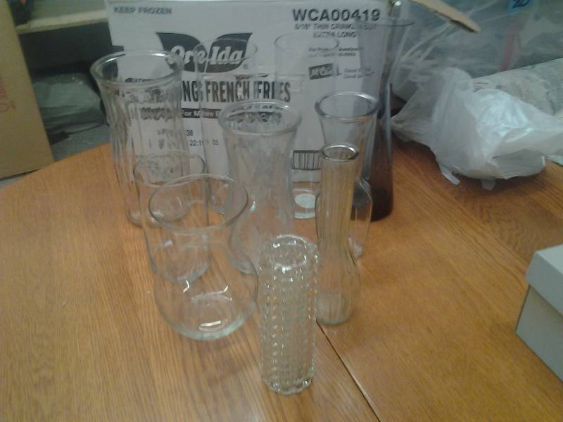 Box Of Assorted Vases