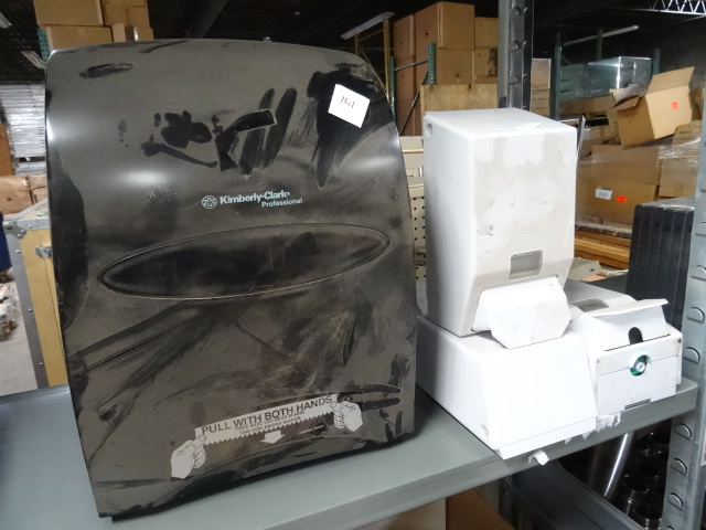 lot 141 image: Hand Towel and Soap  Dispenser