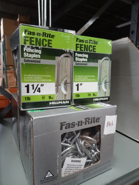 lot 146 image: Fence Staples