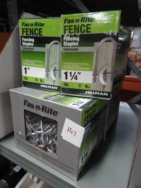 lot 147 image: Fence Staples