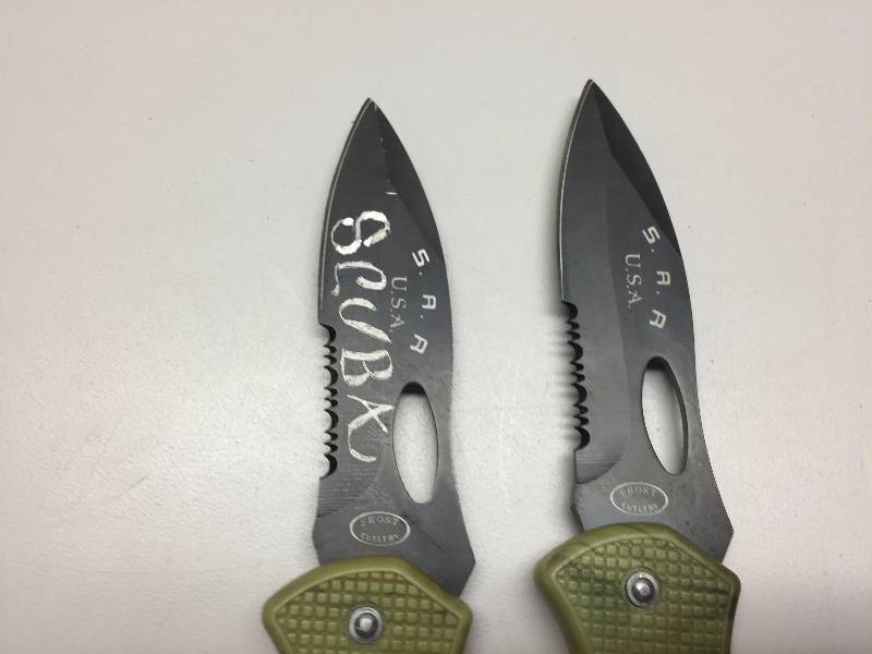 3 FROST CUTLERY KNIVES, 1 KALASHNIKOV 74, 1 RECON AND CCD STEEL KNIFE