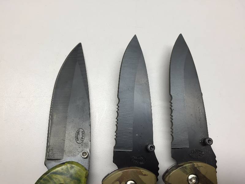 5 FROST CUTLERY KNIVES AND 1 BENCH MADE KNIFE