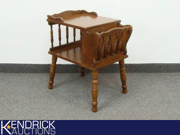 lot 12 image: MINT Mid Century Solid Wood MagazineBook Holder End Table