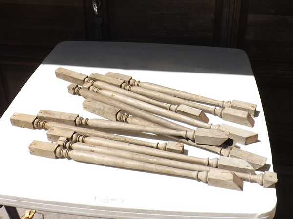lot 13 image: Lot of 11 Antique Wood Spindles