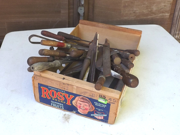 lot 30 image: Large Lot of Vintage Files in Wood Crate