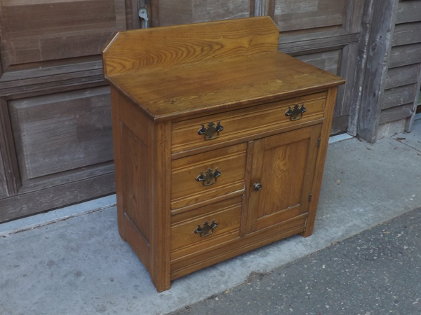 lot 42 image: Antique Solid Wood Commode