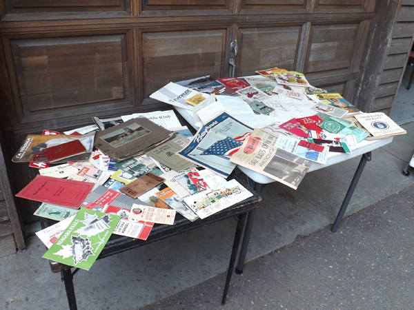 lot 73 image: Large Lot of Vintage Travel Brochures, Ledgers, Cook Books, etc.