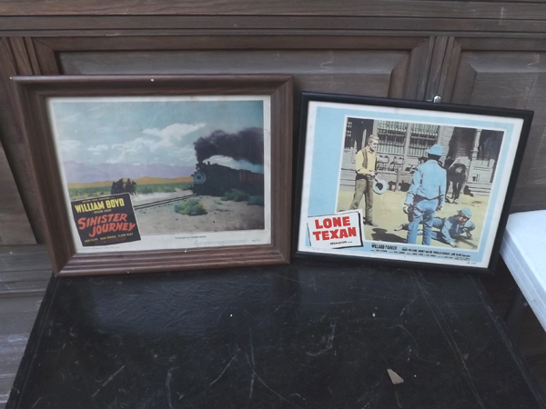 lot 75 image: Authentic Vintage Framed Western Movie Lobby Card Posters
