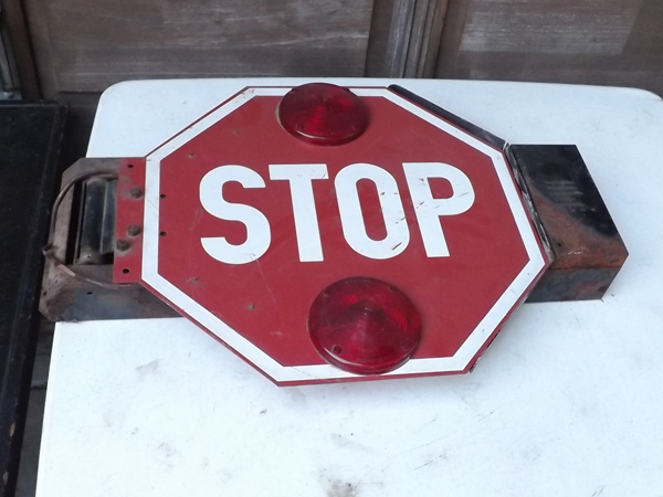 lot 77 image: School Bus Arm Stop Sign