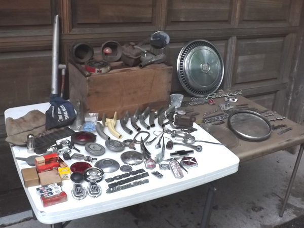 lot 107 image: Large Lot of Antique and Vintage Automotive Hood Ornaments, parts, etc.