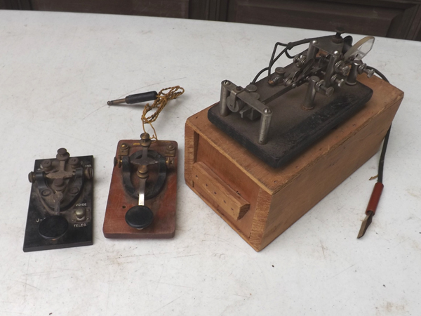 lot 60 image: Lot of 3 Antique Telegraph Clickers