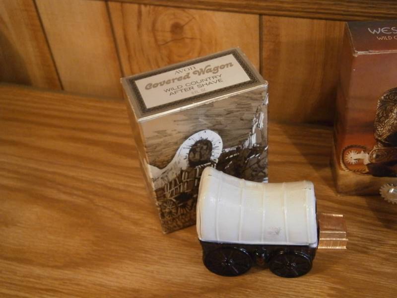 (4) Avon Decanters & 1 Soap wBoxes