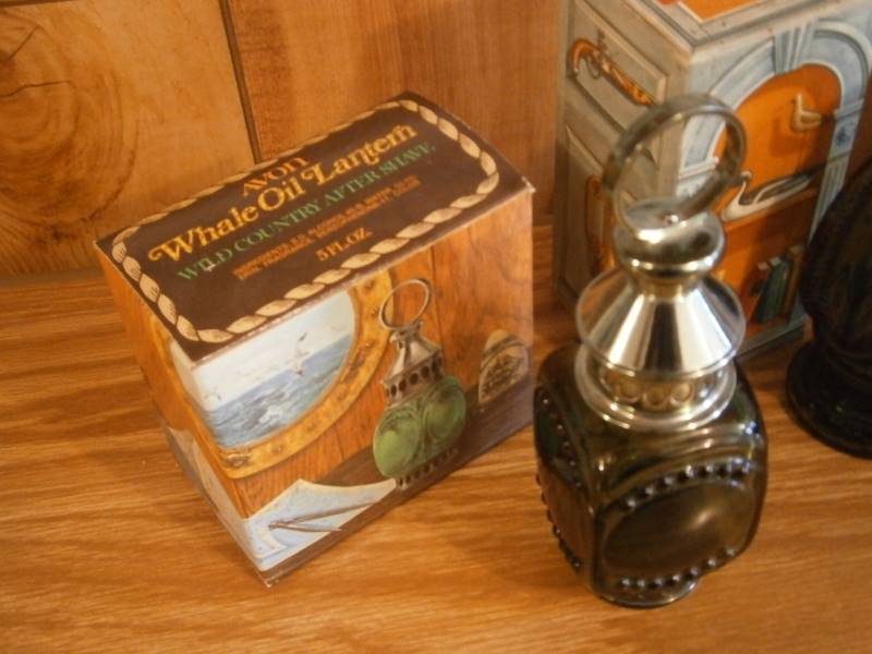 (2) Avon Decanters (1) Soap (1) Watch wBoxes