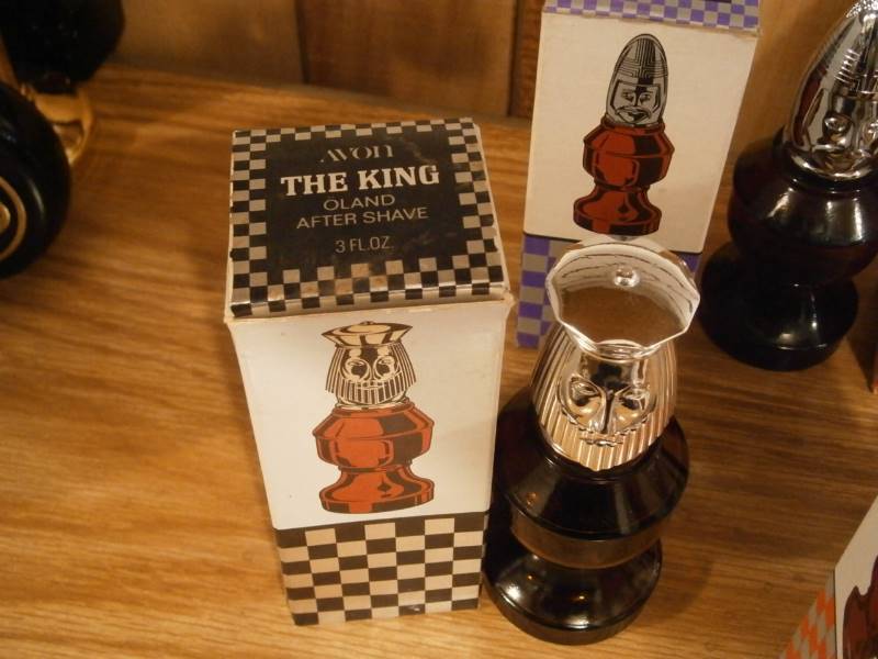 (6) Avon Chess Pieces Decanters wBoxes
