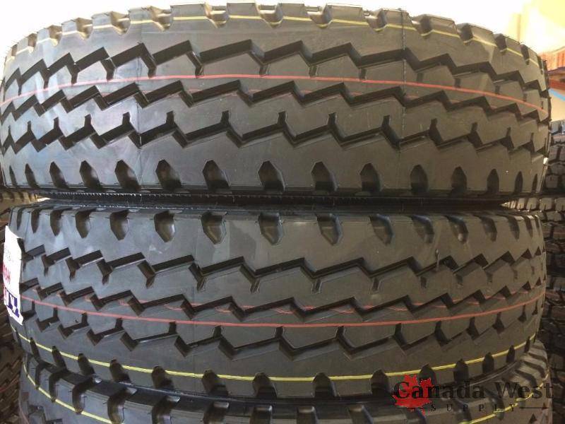 NEW QUANTITY OF 8 X 11R22.5 16 PLY VIRGIN RADIAL TIRES TRAILER HS268
