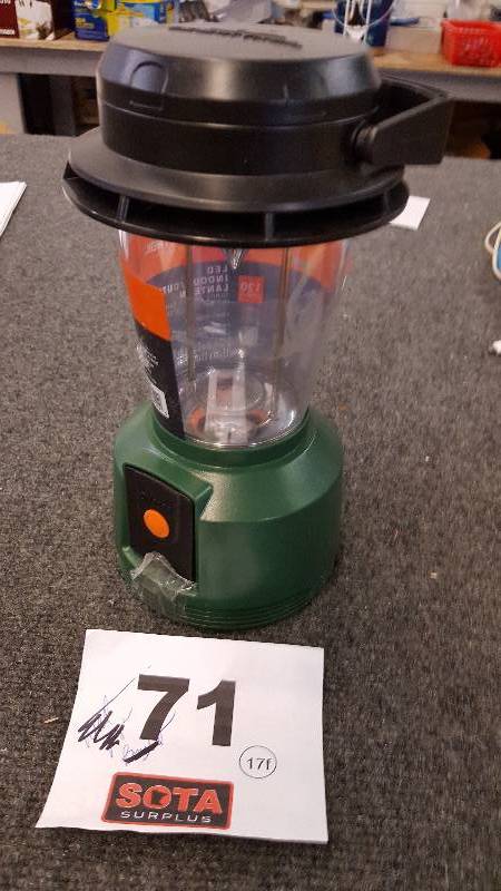 lot 71 image: LED IndoorOutdoor Lantern, 120 Lumens   GreenBlack