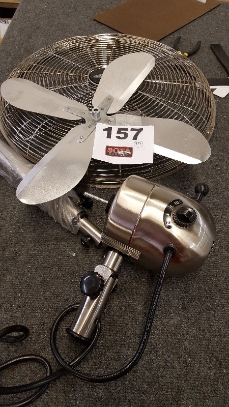 lot 157 image: Soleus Air FSM45 18 Standing Fan  Brushed Nickel