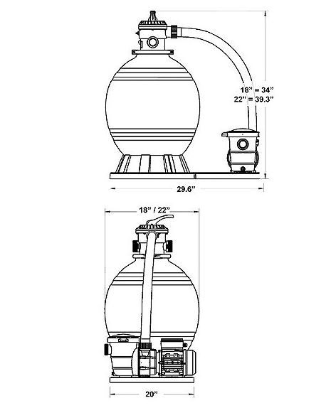 lot 10 image: Swim Time 4200 GPH Sand Filter Pump