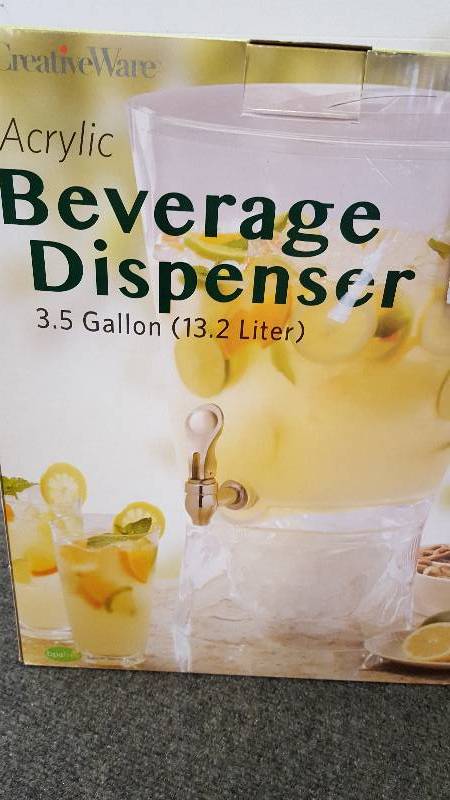 lot 91 image: Creative Wear Acrylic Beverage Dispenser  3.5 Gal