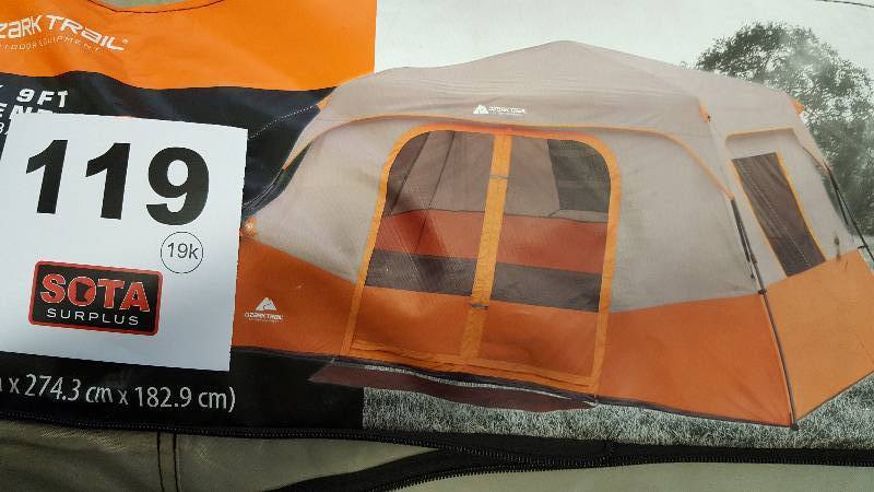 lot 119 image: Ozark Trail 8 Person Tent 13 x 9