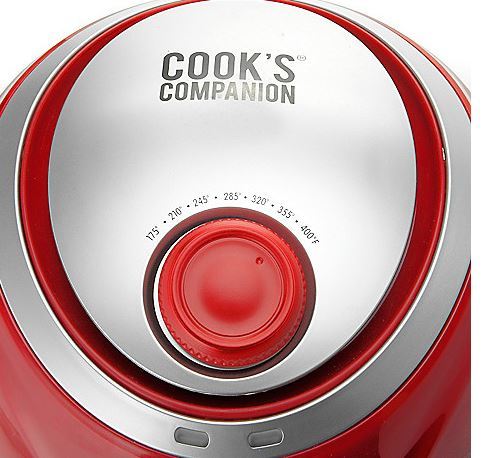 lot 89 image: Cooks Companion 2.2 qt High-Speed 1200W Air Fryer w Baking Cups & Trivet - BLACK