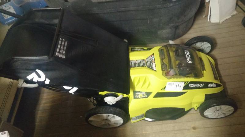 lot 14 image: Ryobi 40V 20 Cordless Lawn Mower - NIB - Tested and works