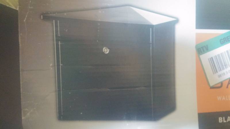 lot 29 image: Black Wall Mount Mailbox